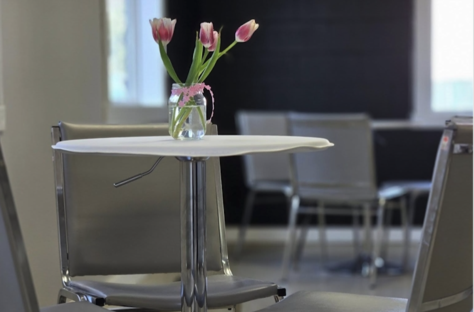 Flowers on a table